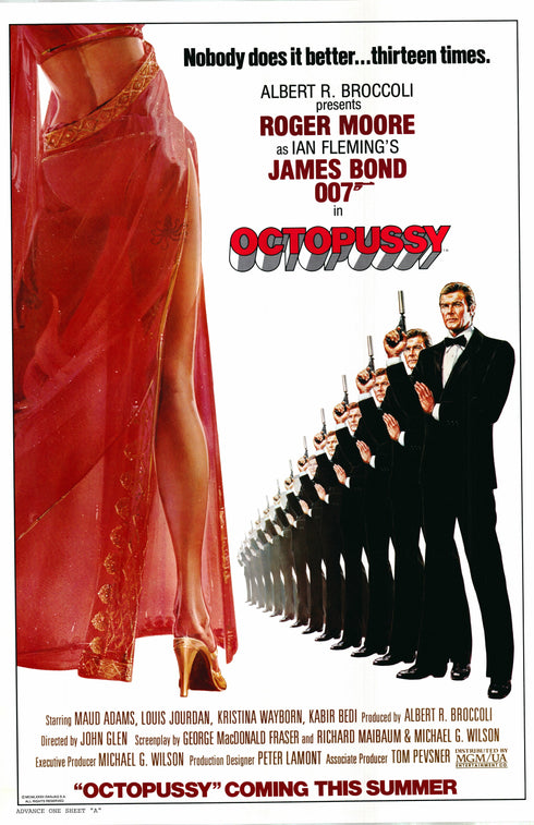 octopussy 1983 advance one sheet poster rolled ver a